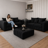 Lilly 3+2 Seater Sofa with Glass coffee table