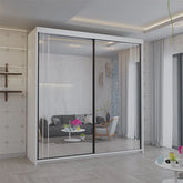 Serbia White Sliding Wardrobe 150cm/203cm