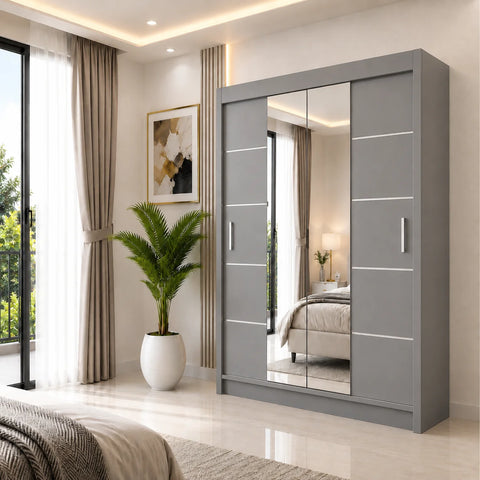 Oslo Sliding Door Wardrobe with Mirror
