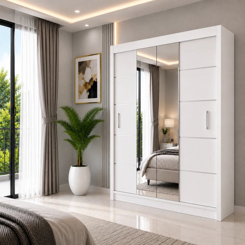 Oslo Sliding Door Wardrobe with Mirror
