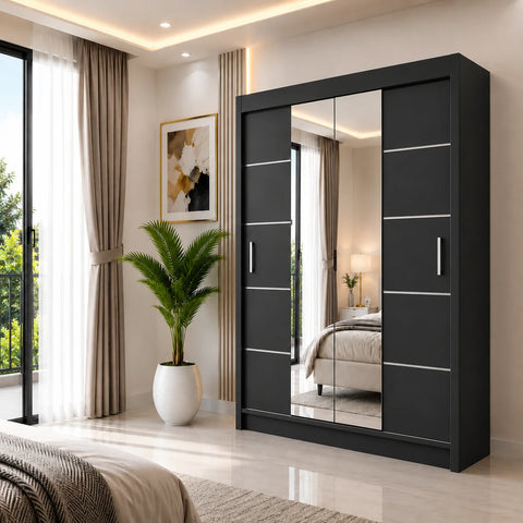 Oslo Sliding Door Wardrobe with Mirror