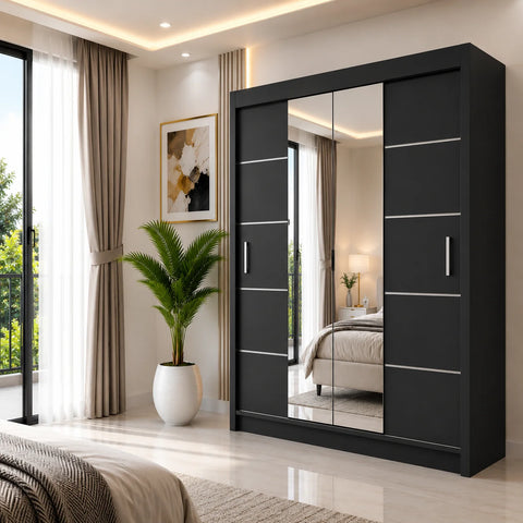 Oslo Sliding Door Wardrobe with Mirror