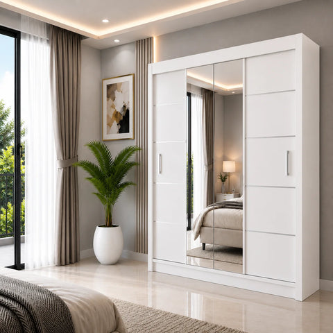 Oslo Sliding Door Wardrobe with Mirror