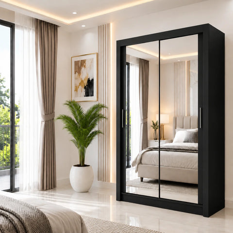 Milan Sliding Door Wardrobe with Full Mirror