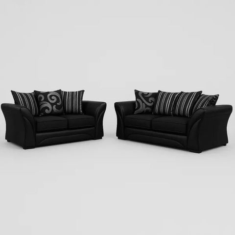 Shannon 3+2 Seater Sofa Set | Two-Tone Contrast Panels
