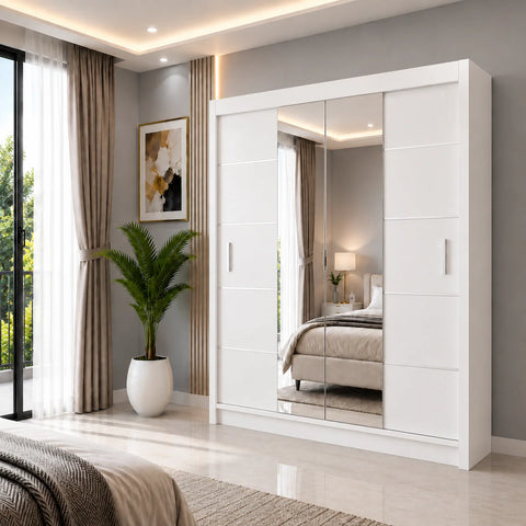Oslo Sliding Door Wardrobe with Mirror