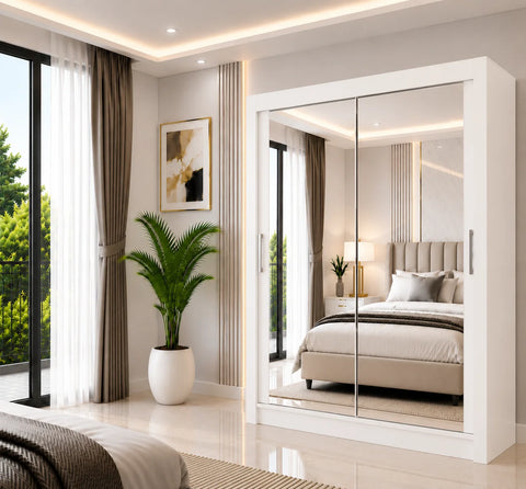 Milan Sliding Door Wardrobe with Full Mirror