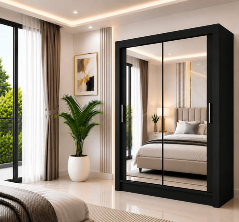 Milan Sliding Door Wardrobe with Full Mirror