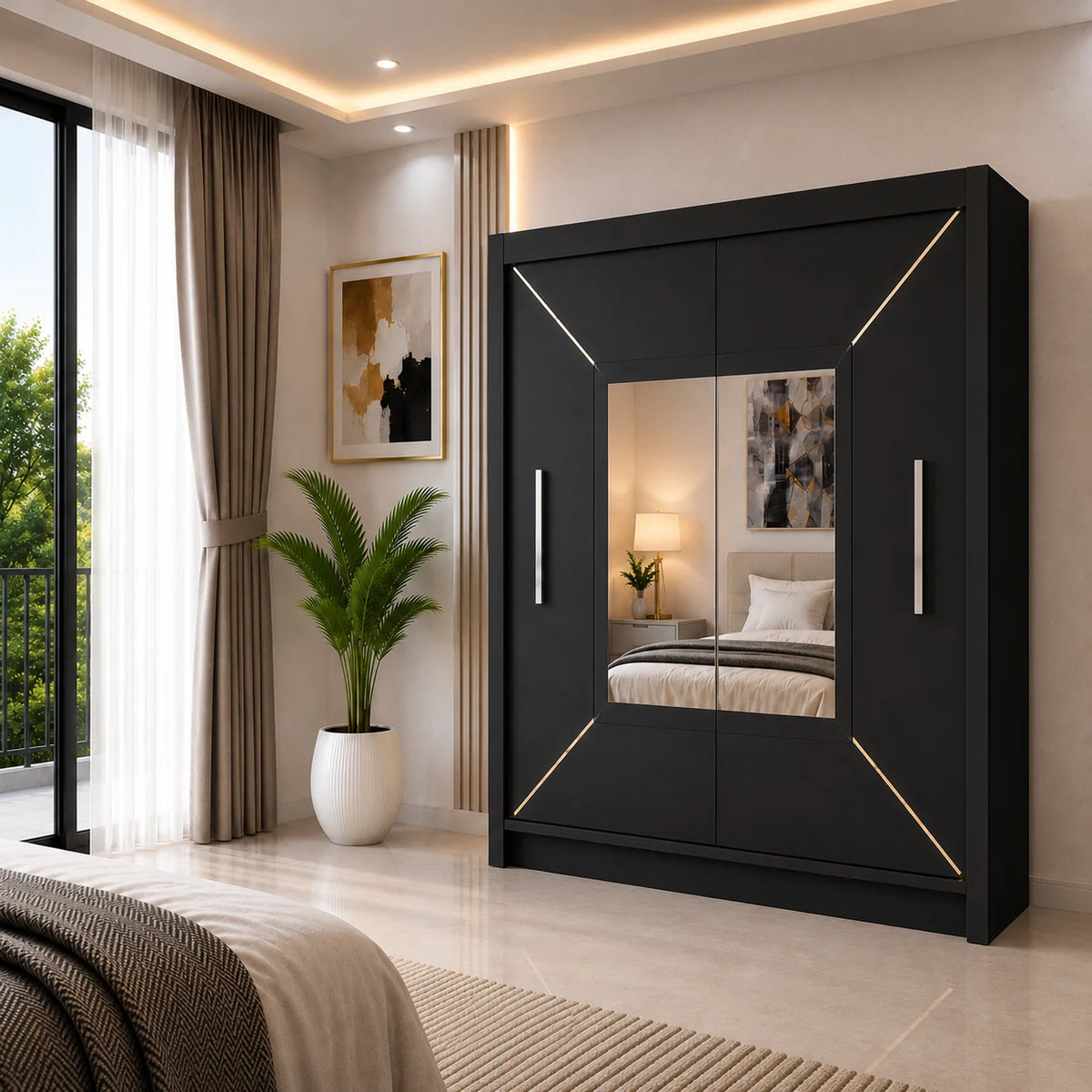 Venice Sliding Door Wardrobe with Mirror