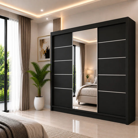 Oslo Sliding Door Wardrobe with Mirror