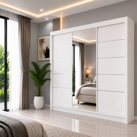 Oslo Sliding Door Wardrobe with Mirror