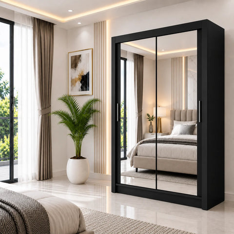 Milan Sliding Door Wardrobe with Full Mirror