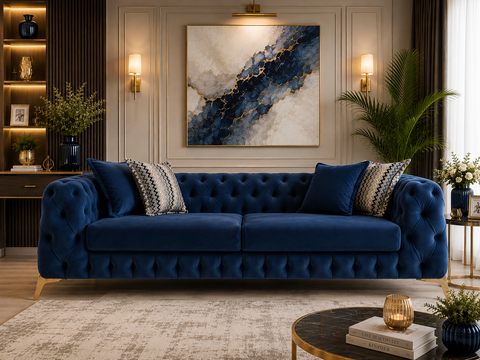 Italian Chesterfield 3 Seater Sofa