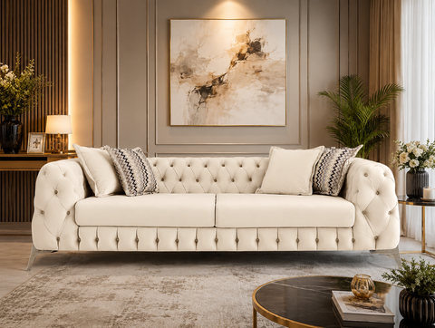 Italian Chesterfield 3 Seater Sofa