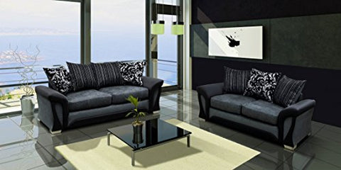 Shannon 3+2 Seater Sofa Set | Two-Tone Contrast Panels