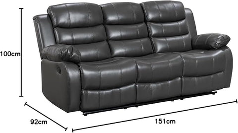 Roma Recliner 3+2 Seater Sofa Set  Leather with Manual Recline