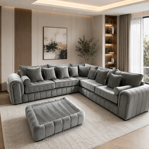 Lilly L-Shape Corner Sofa With Coffee table
