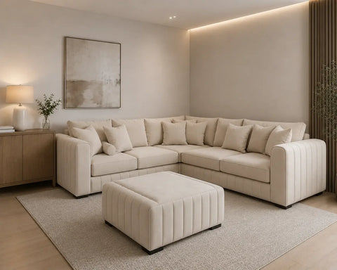 Lilly L-Shape Corner Sofa With Coffee table
