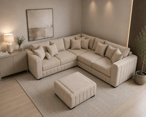 Lilly L-Shape Corner Sofa With Coffee table