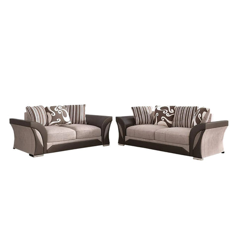 Shannon 3+2 Seater Sofa Set | Two-Tone Contrast Panels