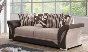 Shannon 3 Seater Sofa Two-Tone with Patterned Scatter Cushions