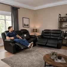 Roma Recliner 3+2 Seater Sofa Set  Leather with Manual Recline