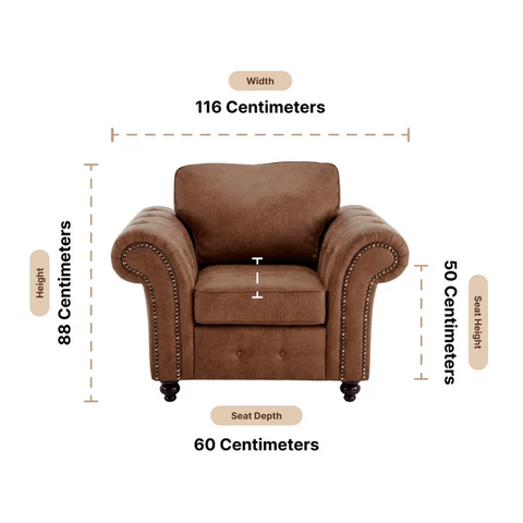Oakland Tan Suede Armchair