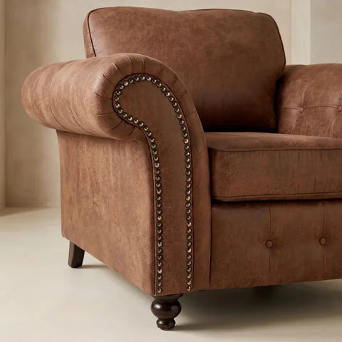 Oakland Tan Suede Armchair