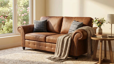 Oakland Tan Suede 3 Seater Sofa