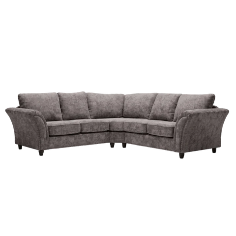 Canterbury Truffle Fabric High Back Corner Sofa
