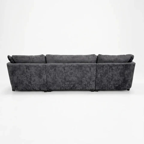 Bishop Coal Alaska Fabric U Shape High Back Corner Sofa