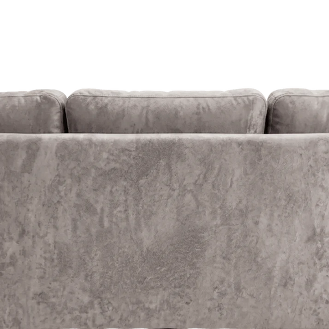 Bishop Silver Alaska Fabric U Shape High Back Corner Sofa
