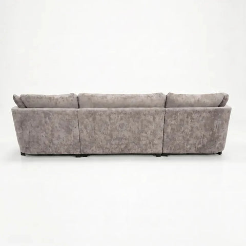 Bishop Silver Alaska Fabric U Shape High Back Corner Sofa