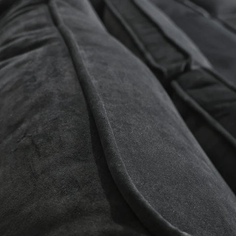 Sloane U Shape Black Velvet Corner Sofa