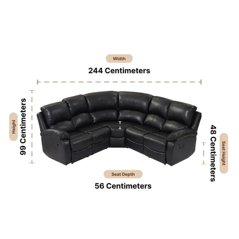 Roma 5 Seater Corner Recliner Sofa