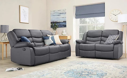 Roma Recliner 3+2 Seater Sofa Set  Leather with Manual Recline