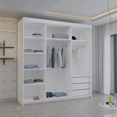 Serbia White Sliding Wardrobe 150cm/203cm