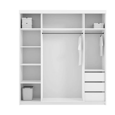 Serbia White Sliding Wardrobe 150cm/203cm